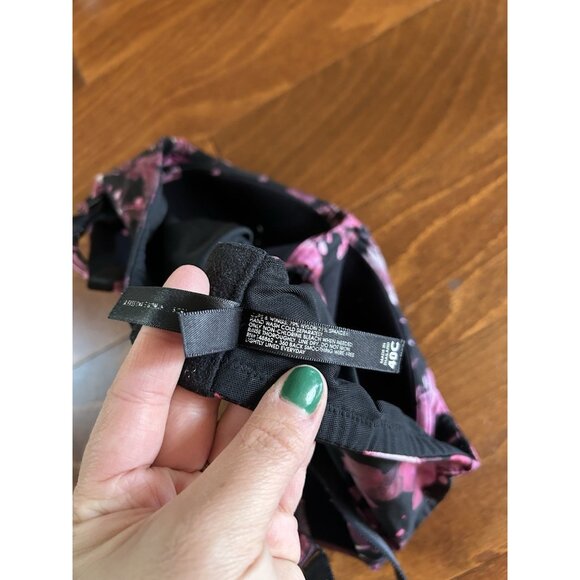 Torrid Curve Black & Purple Floral Lightly Lined Wire-Free Bra 40C Skulls - Picture 6 of 7